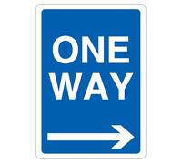 V Safety One Way - Señal de seguridad reflectante de aluminio compuesto de aluminio (210 x 297 mm, A4), 3 mm