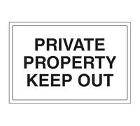V Safety Private Property - Señal de seguridad compuesta de aluminio (400 x 300 mm, 3 mm)