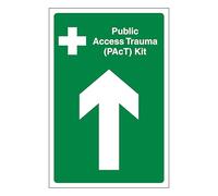 V Safety Public Access Trauma (PACT) Kit de flecha hasta 200 x 300 mm - Vinilo autoadhesivo