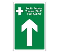 V Safety Public Access Trauma (PAcT) - Kit de primeros auxilios con flecha hasta 200 x 300 mm, vinilo autoadhesivo