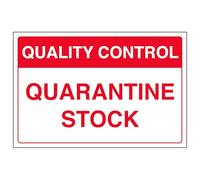 V Safety Quality Control - Señal de seguridad con efecto de aluminio (300 x 200 mm)