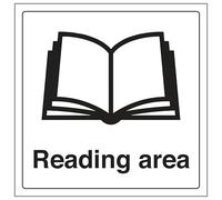 V Safety Reading Area - Señal de seguridad de plástico rígido (200 x 200 mm, 2 mm)