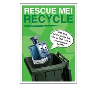 V Safety Rescue Me Recycle Póster - Perfume | Cartel de concienciación sobre el reciclaje A2 | Laminado y duradero | Fabricado en Reino Unido
