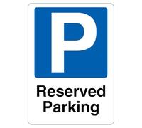 V Safety Reserved Parking - Señal de seguridad de aparcamiento azul 210 x 297 mm (A4) - 3 mm reflectante de aluminio compuesto