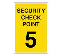 V Safety Security Check Point 5 - Punto de control de seguridad (200 x 300 mm, 1 mm, plástico rígido)