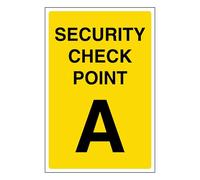 V Safety Security Check Point A 200 x 300 mm - Vinilo autoadhesivo