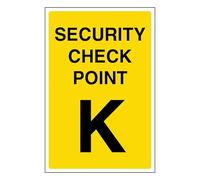V Safety Security Check Point K 200 x 300 mm - Vinilo autoadhesivo