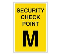 V Safety Security Check Point M 200 x 300 mm - Vinilo autoadhesivo