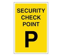 V Safety Security Check Point P 100 x 150 mm - Vinilo autoadhesivo