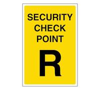 V Safety Security Check Point R 200 x 300 mm - Vinilo autoadhesivo