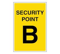 V Safety Security Point B 400 x 600 mm - Resplandor en la oscuridad, plástico rígido de 1 mm