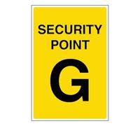 V Safety Security Point G 100 x 150 mm - Resplandor en la oscuridad, plástico rígido de 1 mm