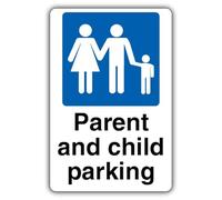 V Safety - Señal de seguridad para aparcamiento de padres e hijos, 200 x 300 mm, compuesto de aluminio de 3 mm