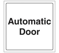 V Safety - Señal de seguridad para puerta automática, 200 x 200 mm, 3 mm, aluminio cepillado