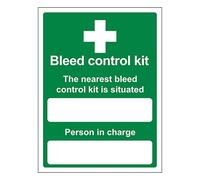 V Safety The Nearest Bleed Control Kit Is Situated - Retrato 300 x 400 mm - Plástico rígido superresistente de 2 mm