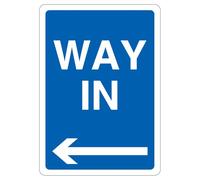 V Safety Way In - Señal de seguridad reflectante (210 x 297 mm (A4), 3 mm, compuesto de aluminio