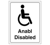 V Safety Welsh/English - Señal de seguridad de plástico rígido, 150 x 200 mm, 1 mm
