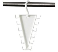 V Shape Double Sided Wall Organizer Hanger - PP Material 26x11.6x2cm Single Space Saving Rack - Clothes Hats Scarves Hair Ties Storage - Dorm Closet Entryway Neat Display