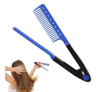 V-Shape Hair Straightening Comb - Professional Clamping Hairbrush For DIY Styling | Heat-Resistant For Smoothing, Detangling & Straightening | Salon Tool For Home & Travel