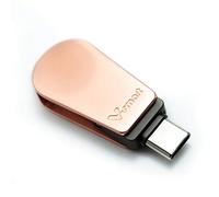V-smart TC-301 16 GB/32 GB/64 GB USB 3.0 Tipo C Flash Drive 3 en 1: Tipo C, Micro USB + USB 3.0 impermeable transferencia de datos de alta velocidad OTG para smartphones, tabletas, MacBook dorado 32GB Champagne Gold