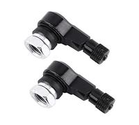 V¨¢stago de v¨¢lvula de neum¨¢tico, 2 unidades, 11,3 mm, ¨¢ngulo de 90 grados, para motocicleta y coche, sin c¨¢mara, tapas incluidas (Negro)