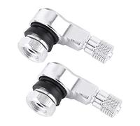 V¨¢stago de v¨¢lvula para motocicleta y coche, 2 unidades, 11,3 mm, ¨¢ngulo de 90 grados, sin c¨¢mara, tapas incluidas (blanco)