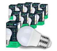 V-TAC 10x Bombillas LED G45 - [ Máxima Eficiencia 4,5W ] - E27 - (Equivalente a 40W) - Chip SAMSUNG - 470 Lúmenes - Bombillas LED Pequeñas de Bajo Consumo - Luz 6500K Blanco Frío
