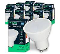 V-TAC 10x Bombillas LED GU10 - [Alta Eficiencia 4.5W] - 400 Lúmenes - (Equivalentes a 35W) - Foco LED GU10 para Máxima Eficiencia y Ahorro Energético - Luz Blanco Neutro 4000K