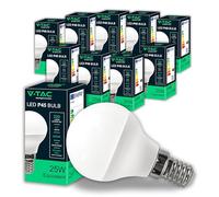 V-TAC 10x Bombillas LED P45 - Máxima Eficiencia Energética - E14-3,7W (Equivalente a 25W) - 320 Lumen - Apertura del Haz de Luz 180° - Bombilla Bajo Consumo - 6500K Blanco Frío