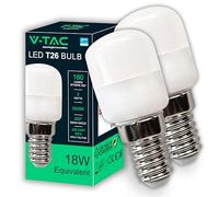V-TAC 2x Bombillas LED para Refrigerador y Lámparas E14-2W - AHORRO ENERGÉTICO - 180 Lúmenes - 2 Bombillas LED T26 Pequeñas - Máxima Eficiencia - Luz Blanco Neutro 4000K