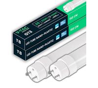 V-TAC 2x Tubo LED 150 CM - T8-20W - 2100 Lúmenes - Chip Samsung - G13 - Tubos LED para Techo, Pared, Garaje, Tienda - Tubo LED forma T8 - Sustitución de neón - Luz 4000K Blanco Natural