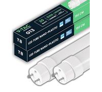 V-TAC 2x Tubo LED 150 CM - T8 G13-20W - 2100 Lúmenes - Chip Samsung - Tubos LED para Techo, Pared, garaje, Tienda - Tubo LED forma T8 - Sustitución de neón - Luz 3000K Blanco Cálido