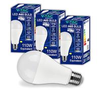 V-TAC 3x Bombillas LED A65 17W - [ SUPER LUMINOSAS - CREE LED] - 1710 Lúmenes - E27 - Bombillas de Nueva Generación - Equivalente a 110W - Pack de 3 - Luz Blanco Neutro 4000K