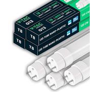 V-TAC 4x Tubos LED 120 CM - T8 G13-18W - 1850 Lúmenes - Chip Samsung - Tubos LED para Techo, Pared, Garaje, Tienda - Tubo LED forma T8 - Sustitución de neón - Blanco Natural 4000K