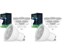 V-TAC 6x Bombillas LED GU10-6W (Equivalente a 6W) - Chip SAMSUNG - 445 Lumen - Spot LED GU10 Alta Luminosidad - Bombilla Máxima Eficiencia y Bajo Consumo - 4000K Blanco Neutro (Paquete de 2)