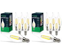 V-TAC 6x Bombillas LED Vela Filamento E14-4W (Equivalente a 35W) - 400 Lumen - Bombilla Vintage Retro Máxima Eficiencia y Ahorro Energético - Luz Blanco Cálido 3000K (Paquete de 2)