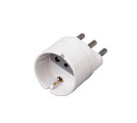 V-TAC Adaptador con enchufe 16A y enchufe 10A Shuko, blanco