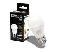 V-TAC Bombilla LED E27 - G45 - 6,5W (Equivalente a 45W) - 600 Lumen - 4000K Blanco Neutro - Apertura del Haz de Luz 180° - Máxima Eficiencia y Bajo Consumo