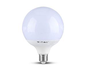 V-TAC Bombilla LED globo con chip Samsung casquillo E27 18 W, blanco frío