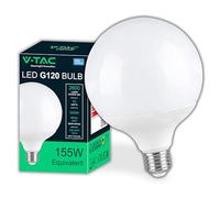 V-TAC Bombilla LED Globo E27-22W (Equivalente a 155W) G120-2600 Lumen - Bombilla LED Máxima Eficiencia y Ahorro Energético - 3000K Blanco Cálido
