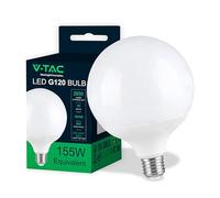 V-TAC Bombilla LED Globo E27-22W (Equivalente a 155W) G120-2600 Lumen - Bombilla LED Máxima Eficiencia y Ahorro Energético - 3000K Blanc Cálido