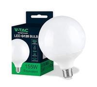 V-TAC Bombilla LED Globo E27 Chip Samsung - 22W (Equivalente a 155W) G120-2600 Lumen - Bombilla LED Máxima Eficiencia y Ahorro de Energía - 6500K Blanc Frío