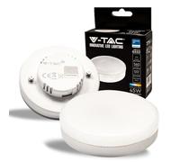 V-TAC Bombilla LED - GX53-6,4W (Equivalente a 45W) - 560 Lumen - 3000K Blanco Cálido - Apertura del Haz de Luz 120° - Máxima Eficiencia y Bajo Consumo