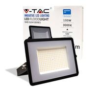 V-TAC Faro LED de exterior con chip Samsung de 100 W - [última generación] - IP65-8200 lúmenes - Proyector LED exterior color negro - Impermeable - Luz blanca cálida