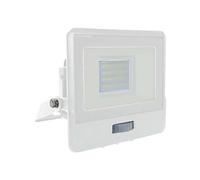 V-TAC Foco LED de exterior con chip Samsung 20 W con sensor PIR de color blanco impermeable, luz blanca fría