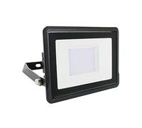 V-TAC Foco LED de exterior con chip Samsung 30 W de color negro impermeable, luz blanca cálida