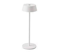 V-TAC Lámpara de Mesa Inalámbrica LED Regulable con Controles Táctiles Blanca para Interiores y Exteriores IP54 para el Hogar o Restaurante - Batería 4400 mAh - Luz Blanca Cálida 3000 K - 2W