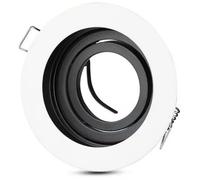 V-TAC Portafoco empotrable Redondo de Metal Blanco orientable 15° Gu10