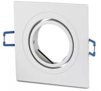 V-Tac Soporte Cuadrado Empotrable para Bombillas GU10 91x91x25mm Blanco