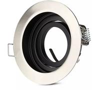 V-TAC Portafoco empotrable Redondo níquel Satinado orientable 15° Gu10